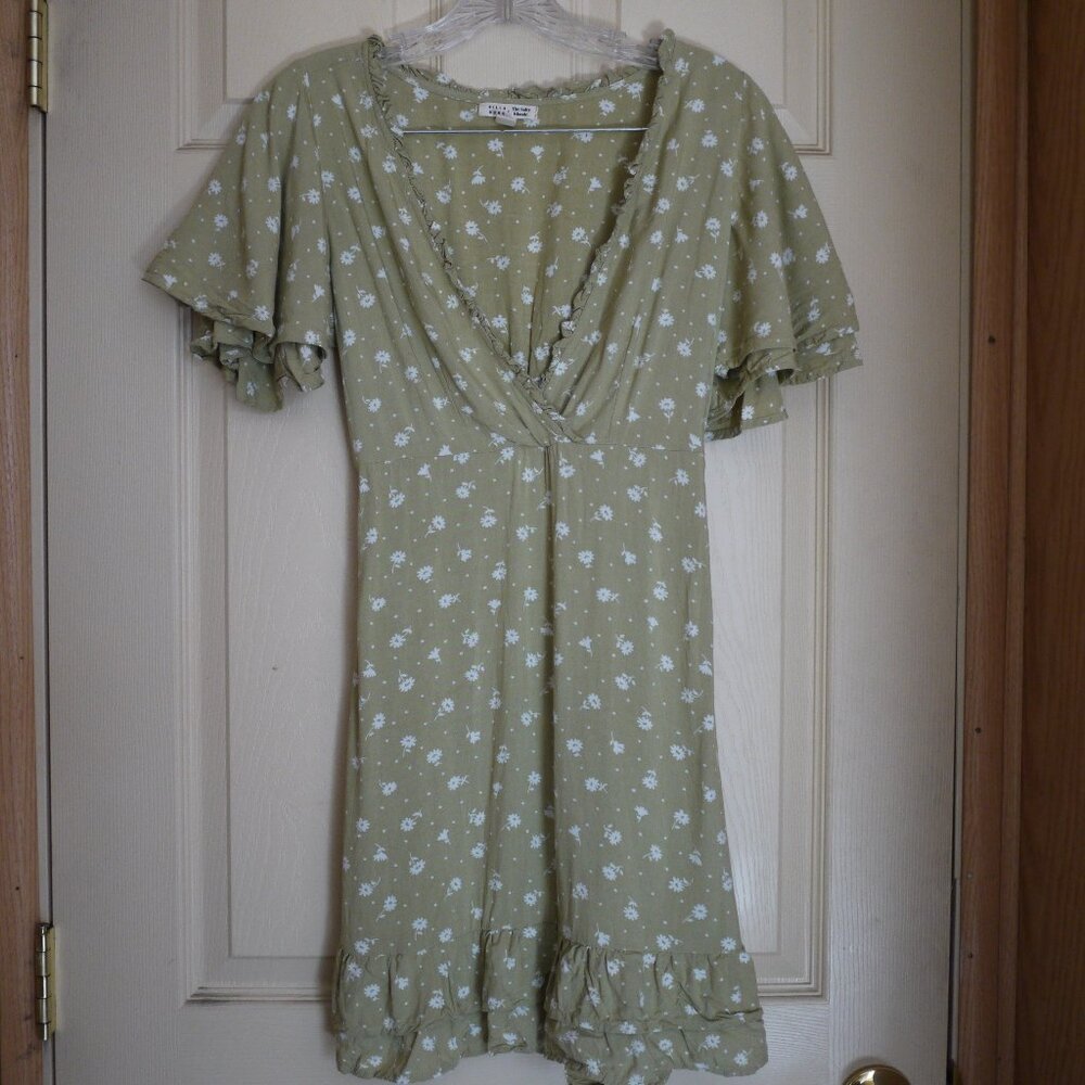 Billabong Salty Blonde bloom dress in matcha
